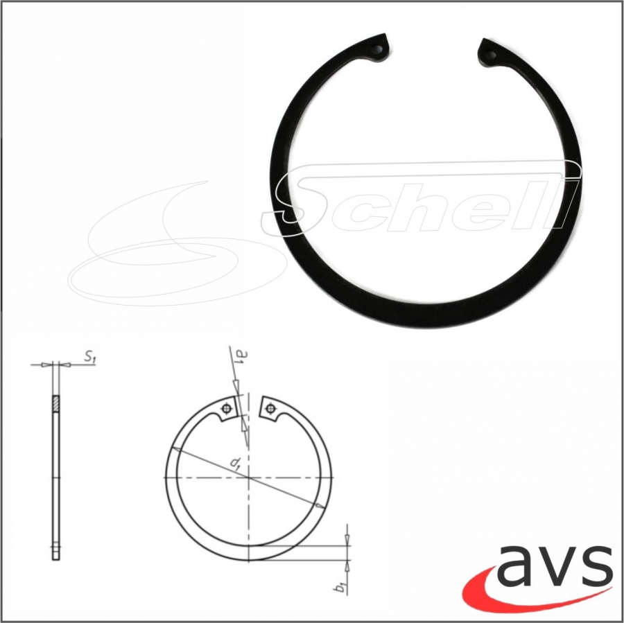 Seegerring Sicherungsring für Bohrung 88 x 3,0 Form J DIN 472